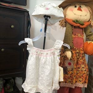 NWT LITTLE BITTY SMOCKED INFANT GIRLS SET 3-6M